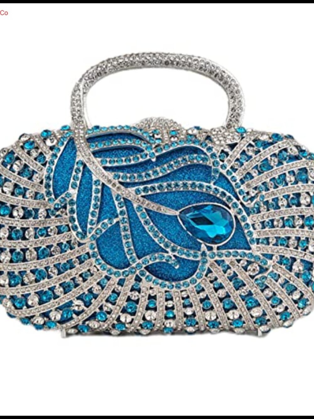 Rhinestone Crystal Clutch with Detachable Chain Evening Bag for Wedding Party